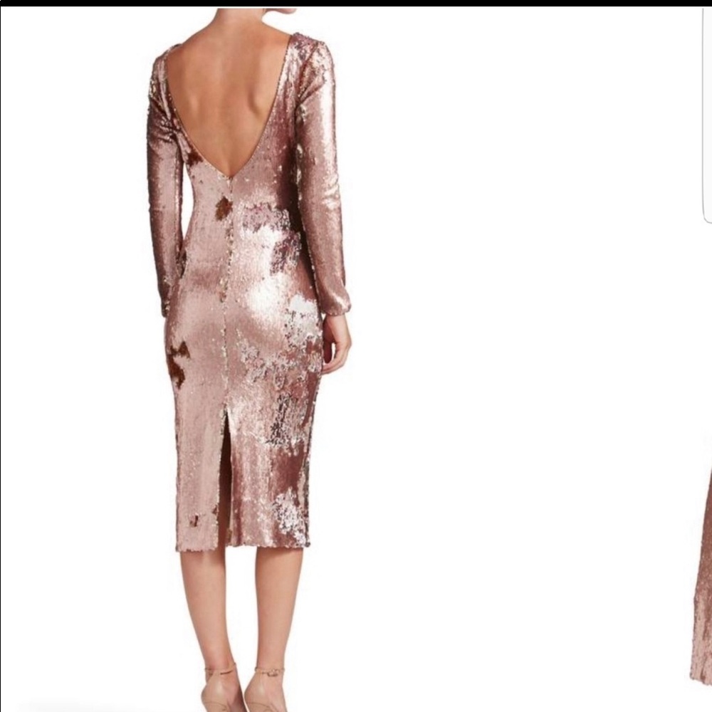 Dress the Population Size M Rose Gold Sequin
